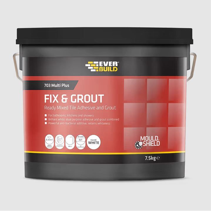 Everbuild 703 Fix & Grout Tile Adhesive - 5L