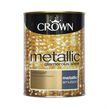 Load image into Gallery viewer, Crown 1.25 Litre Metallic Emulsion Paint
