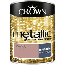 Load image into Gallery viewer, Crown 1.25 Litre Metallic Emulsion Paint
