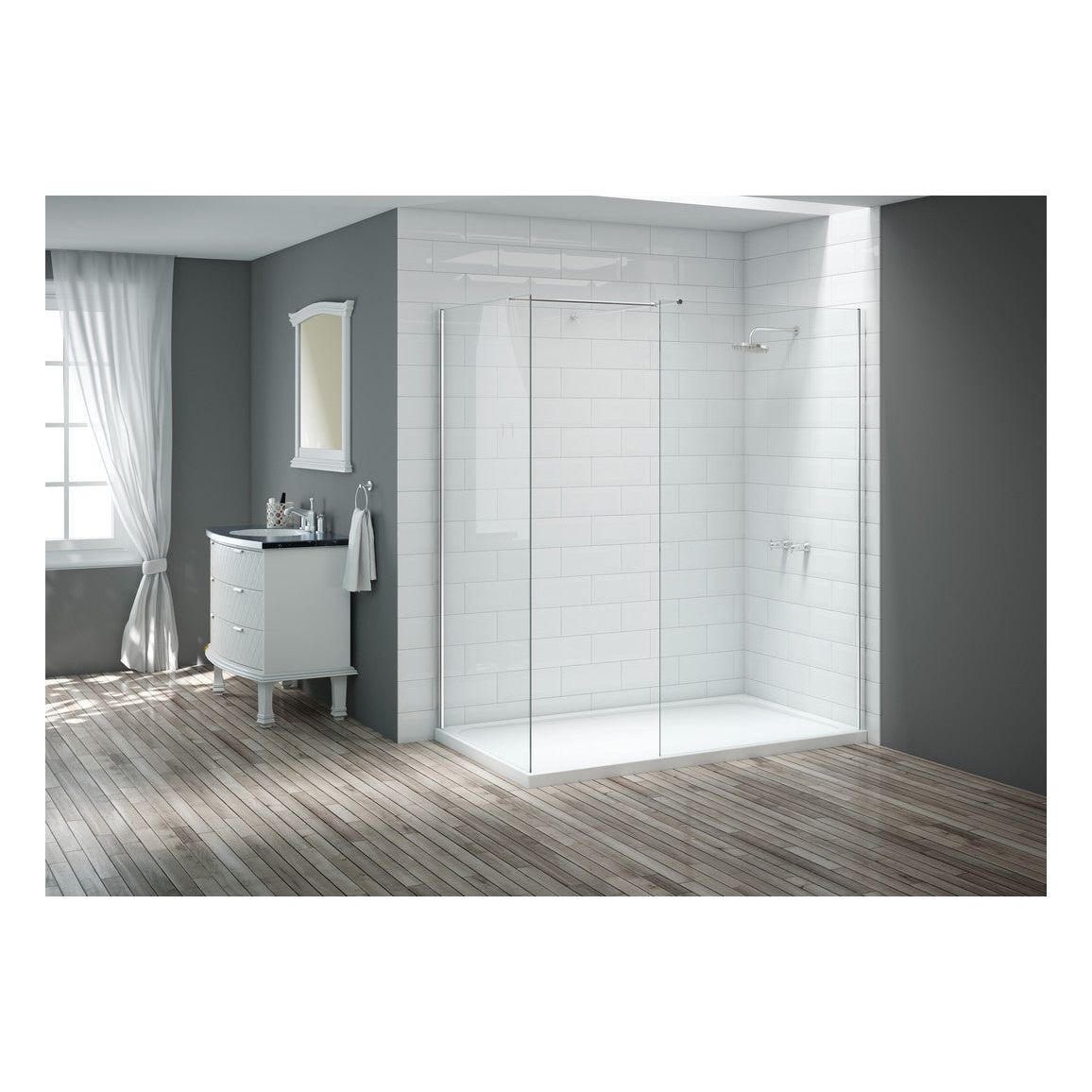 Merlyn Wetroom 300mm Fixed Panel