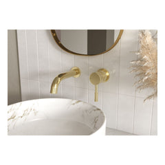 Zoe Floor Standing Bath/Shower Mixer - Brushed Brass