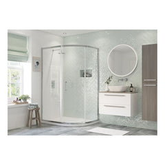 Bella 1200x800mm 1 Door Offset Quadrant - Chrome