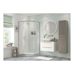 Bella 800mm 1 Door Quadrant - Chrome