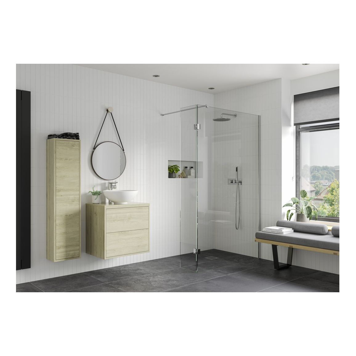 Casa Optional 300mm Wetroom Splash Panel - Chrome