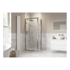 Casa 900mm Hinged Door Side Panel - Chrome