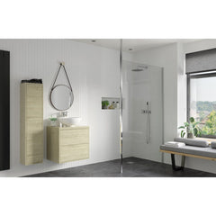 Casa 800mm Wetroom Panel & Floor-to-Ceiling Pole - Chrome