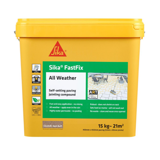 Sika Fastfix Self-Setting Paving Jointing Compound Dark Buff 15KG