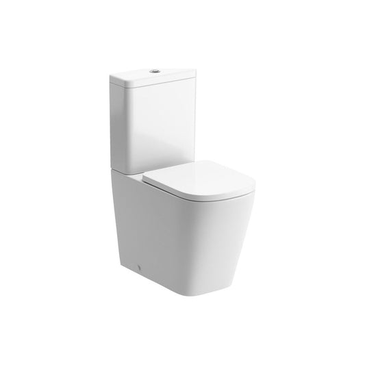 Florence Rimless Close Coupled Fully Shrouded Comfort Height WC & Soft Close Seat