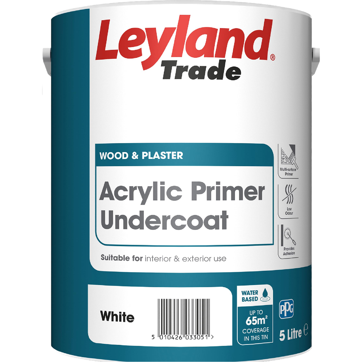 Leyland Trade Acrylic Primer Undercoat 5L