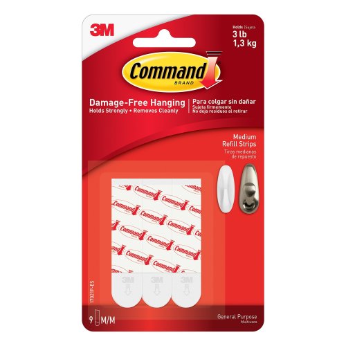 3M Command Medium Adhesive and Refill Strips 17021P