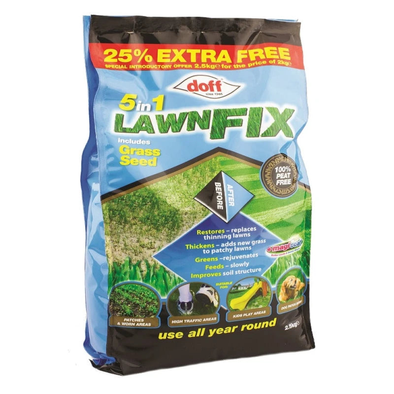 Doff 5In1 Lawn Fix + Grass Seed 2.25Kg