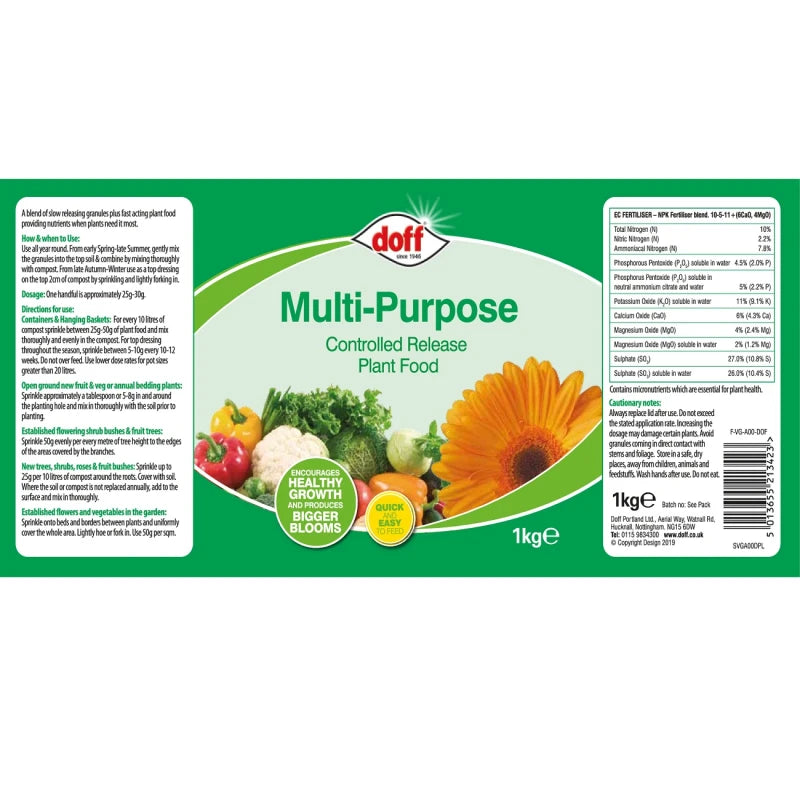 Doff Slow Release Multi Purpose Plant Food 1kg