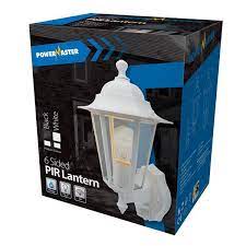 Wall Mount Lantern Pir Wht  S5903