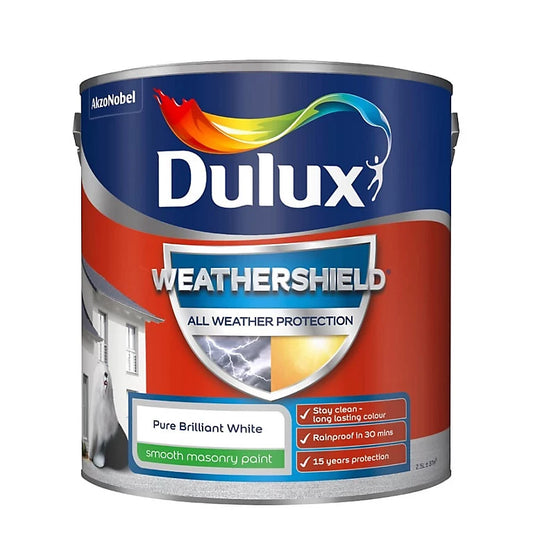 Dulux Weathershield Smooth Masonry Paint - White