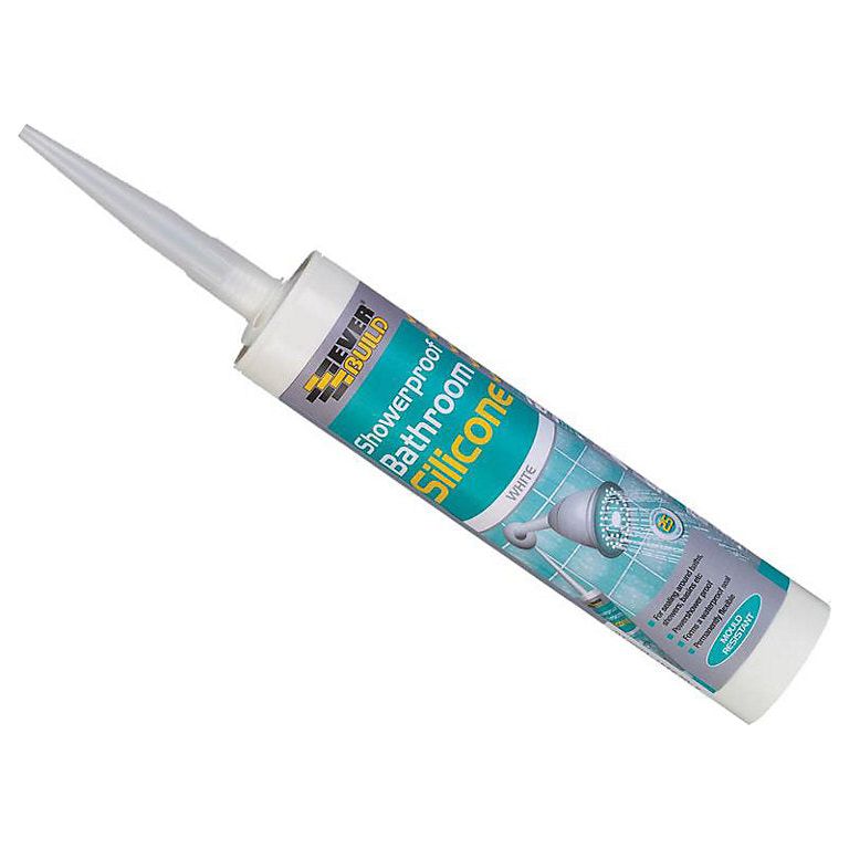 Everbuild Showerproof Bathroom Silicone White White - 280ml