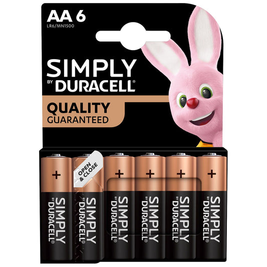 Duracell Simply Aa 6Pack   S18450