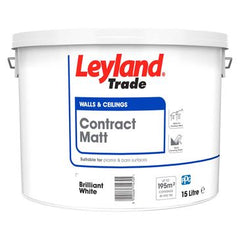 Leyland Trade Contract Matt 15L Pure Brilliant White