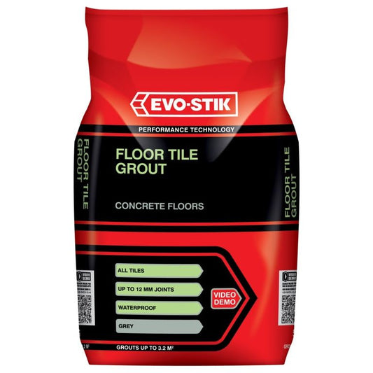 Evo-Stik Tile A Floor Fast Set Grout for All Tiles - 5kg