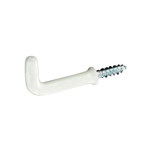 Square hooks plastic coated white