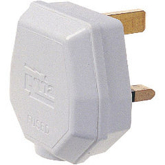 JDS Electricals 13A, 3 Pin Nylon Plug, Fused 13A to BS1363/A, White