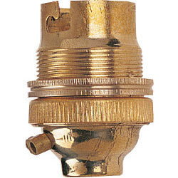 JDS Electricals BC Brass 1/2" Lampholder with Earth