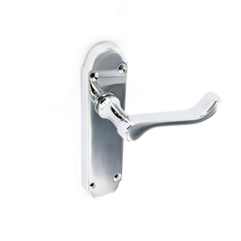 Chrome Shaped Latch Handles (1 Pair)