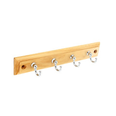 4 Cp Hooks On Pine Plaque   S6141