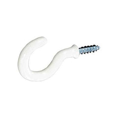 White Plasic Covered Hooks Pack 3