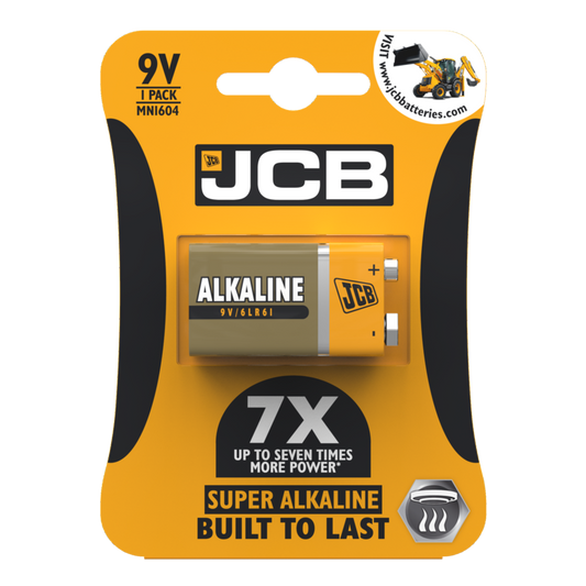 JCB Super Alkaline 9v Cell Batteries