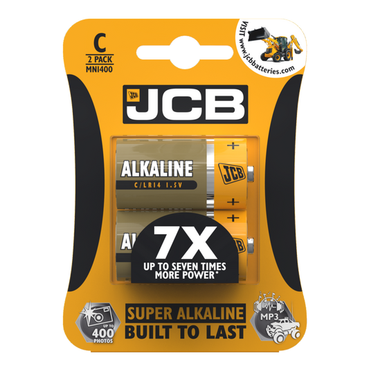 JCB Super Alkaline C Cell Batteries