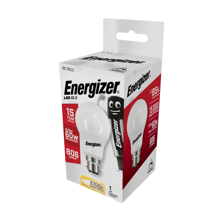 Energizer LED GLS B22 Warm White BC