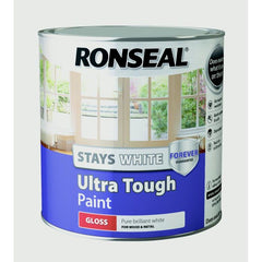 Ronseal Stays White Ultra Tough Paint White - Gloss