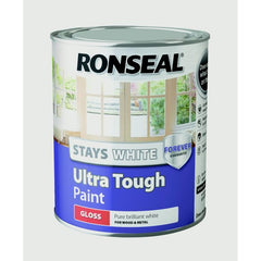 Ronseal Stays White Ultra Tough Paint White - Gloss