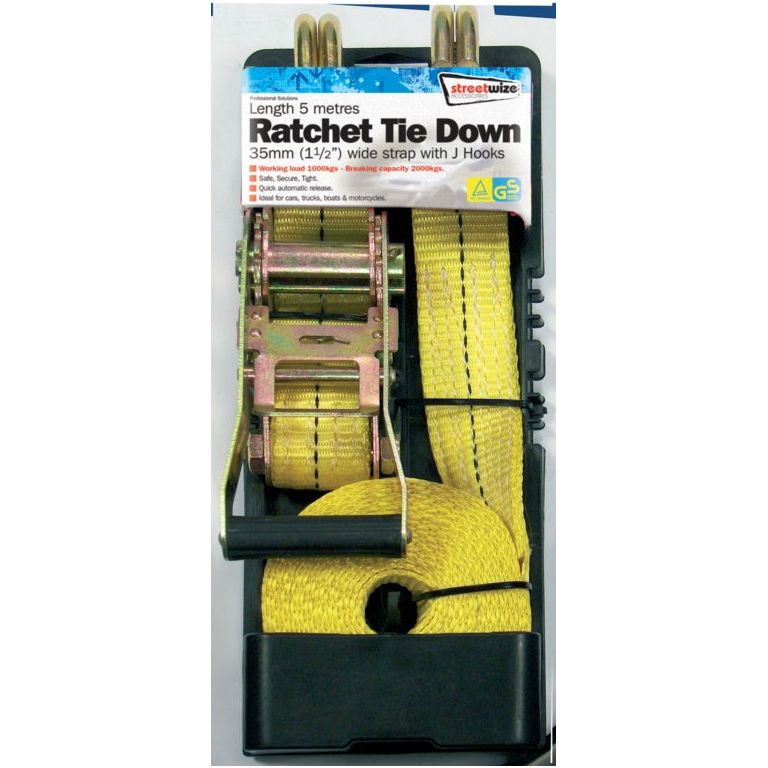 Streetwize Heavy Duty Commercial Ratchet Tie Down