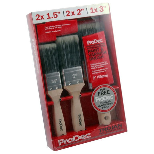 Rodo Trojan Brush Set With FREE 2" Woodworker