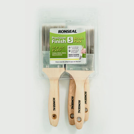 Ronseal Precision Finish Brush Pack 5