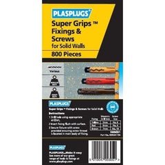 Plasplugs Super Grips For Solid Walls