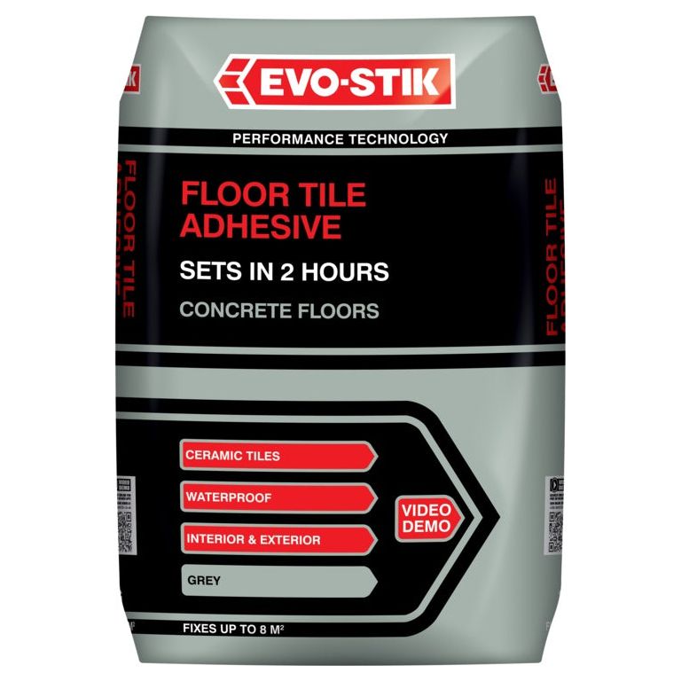 Evo-Stik Floor Tile Adhesive Fast Set For Concrete Floors - 20kg