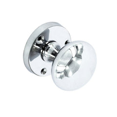 Chrome Mortice Knobs Round (Pair)