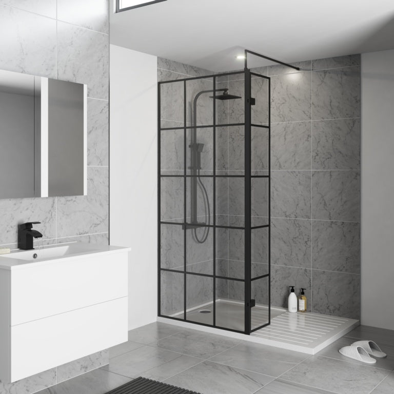 Kartell Krittal Wetroom Return Panel Black