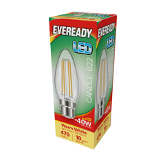 Eveready LED Filament Candle 470LM B22 BC