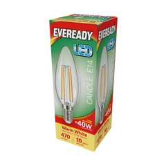 Eveready LED Filament Candle 470LM E14 SES