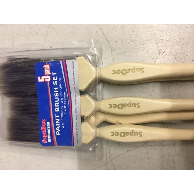 JDS DIY Maple Handle Paint Brush Set