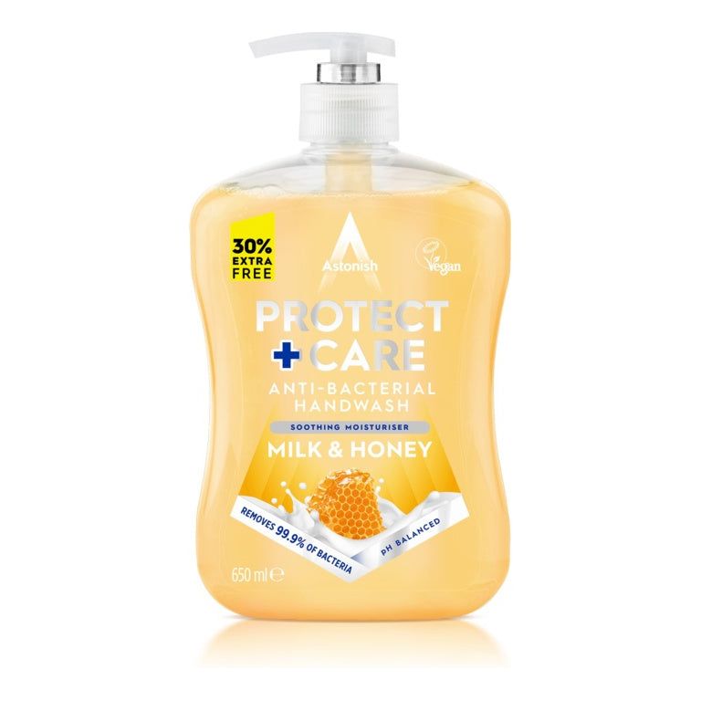 Astonish Protect + Care Anti Bacterial Handwash Milk & Honey