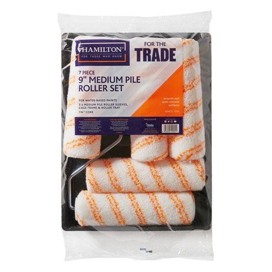 Hamilton For The Trade Medium Pile Roller Set 9" 7 Piece