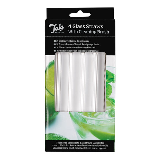 Tala Barware 4 Bent Glass Straws