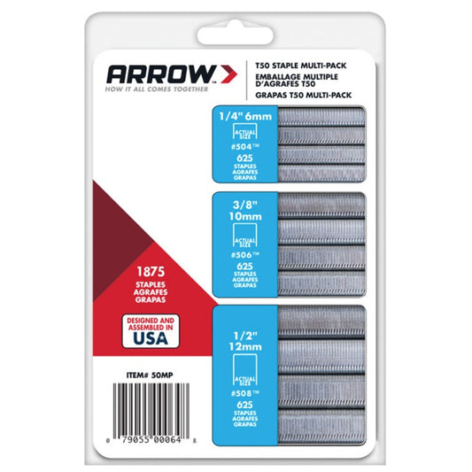 Arrow T50 Staple Multi Pack 6/10/12mm