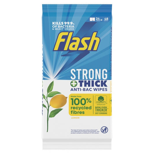 Flash Anit Bacterial xL Wipes