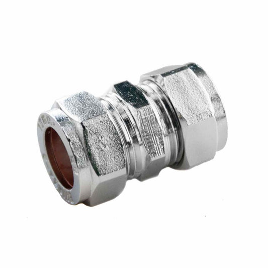 JDS Plumbing Comp Chrome Straight Connector