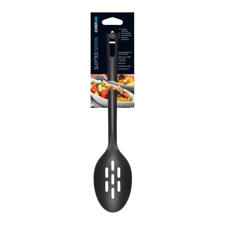 Chef Aid Black Slotted Spoon